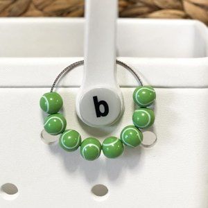 Tennis Beaded Sports Bogg Bag Charm Keychain